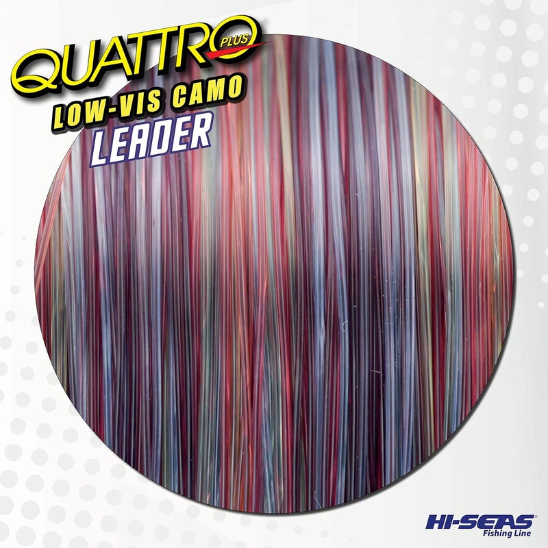 Hi-Seas Quattro Plus Monofilament Leader - 20 lb Test, 50 Yards, Low-Vis Camouflage - Image 3
